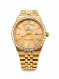 Luxury Gold Day-Date Watch – Premium Stainless Steel | Gold Finish
