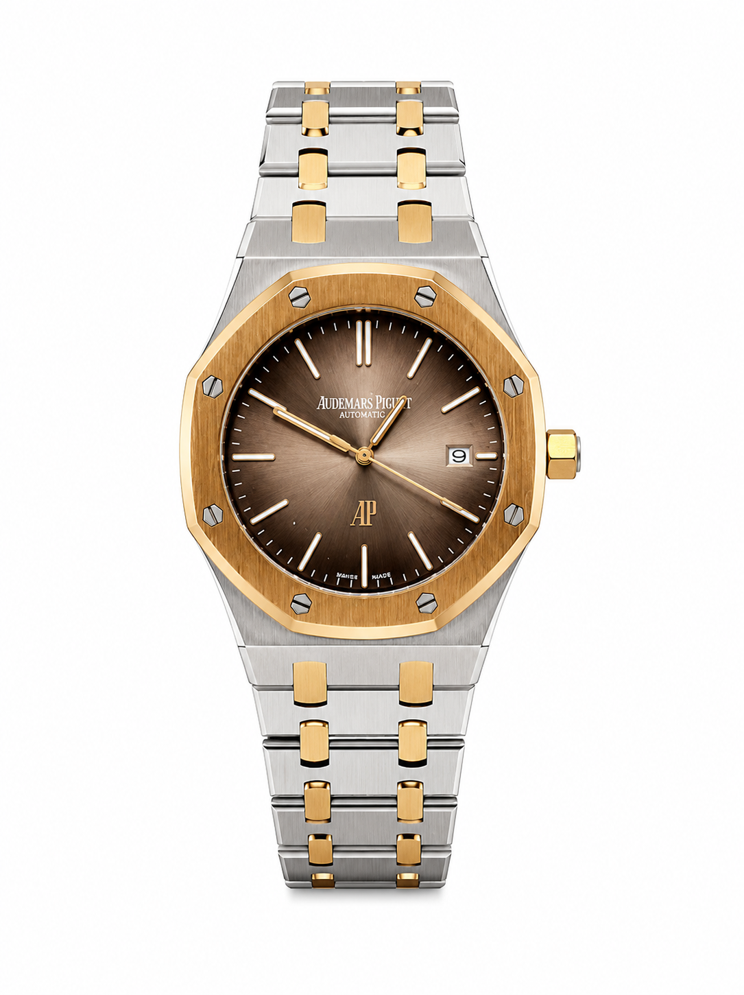 AP Royal Oak First Copy Watch – Premium Two-Tone Silver & Gold