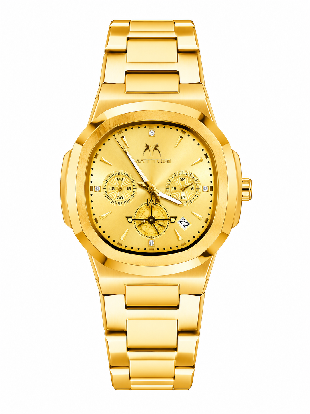 Matturi Luxury Gold Stainless Steel Men's Watch – Premium Executive Edition