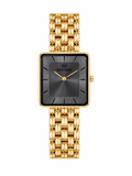BESTWIN Men's Luxury Gold Square Analog Watch – Black Dial | Premium Stainless Steel Strap | Classic Formal Wrist Watch